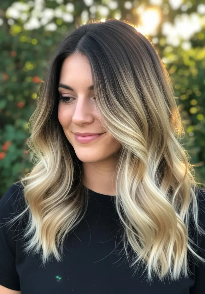 Rooted Dirty Blonde Balayage