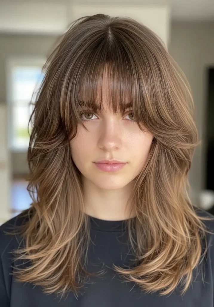 Shaggy Layered Bangs