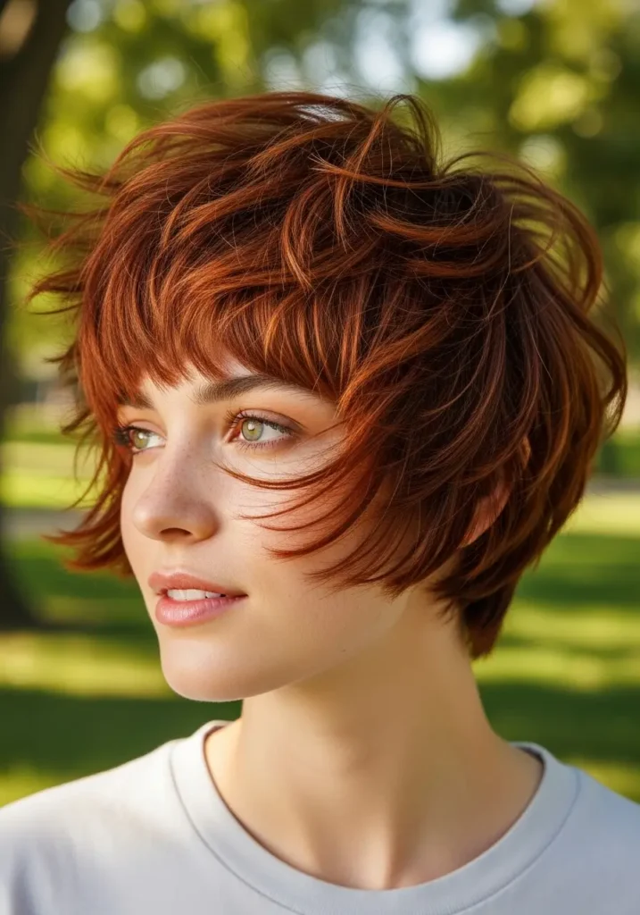 Shaggy Pixie With Movement