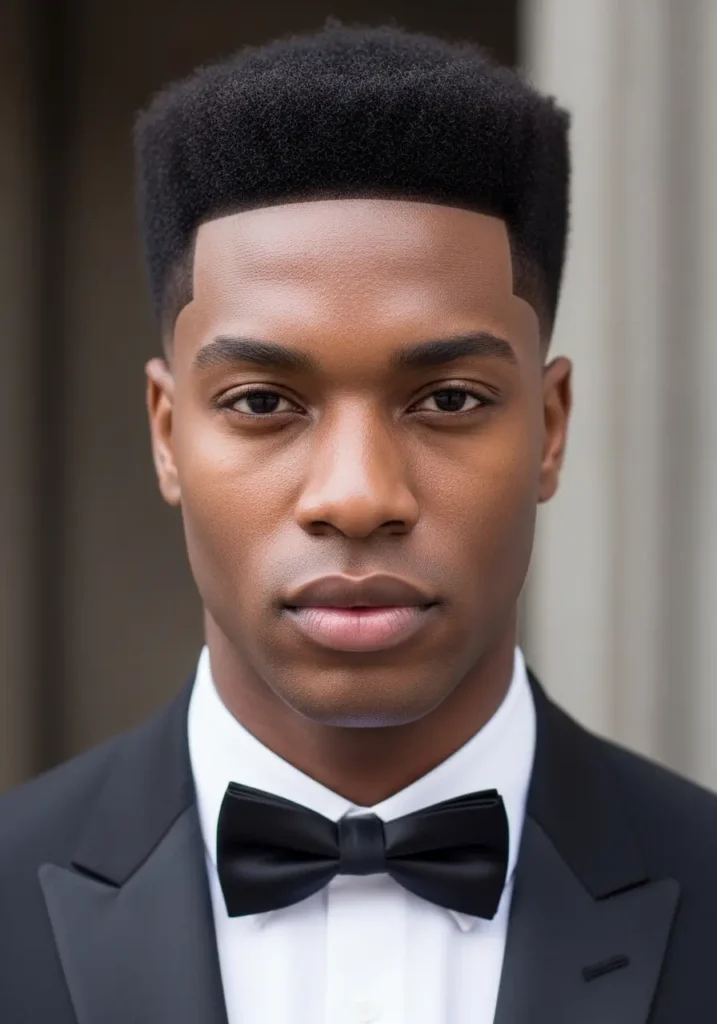 Short Afro with Crisp Edges