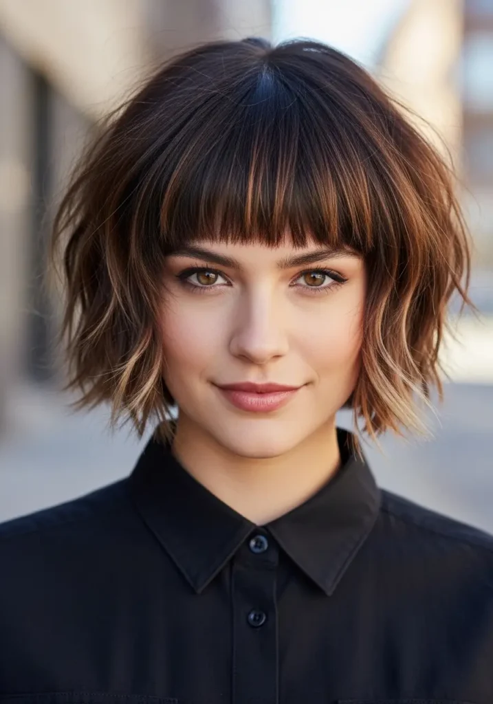Short Choppy Bob With Fringe