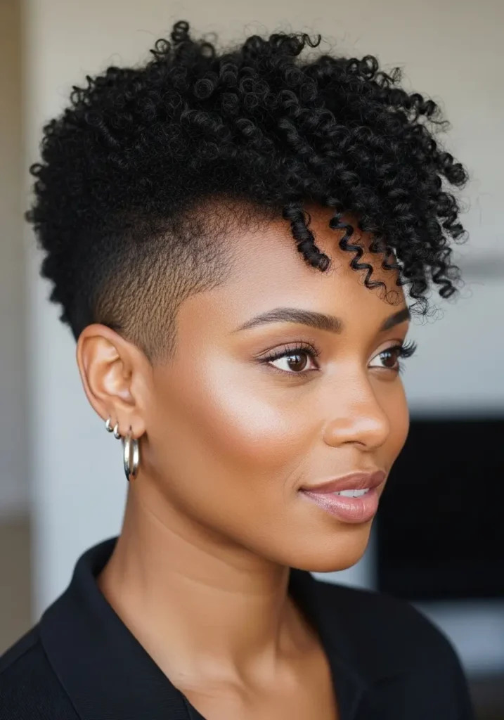 Short Coily Tapered Cut