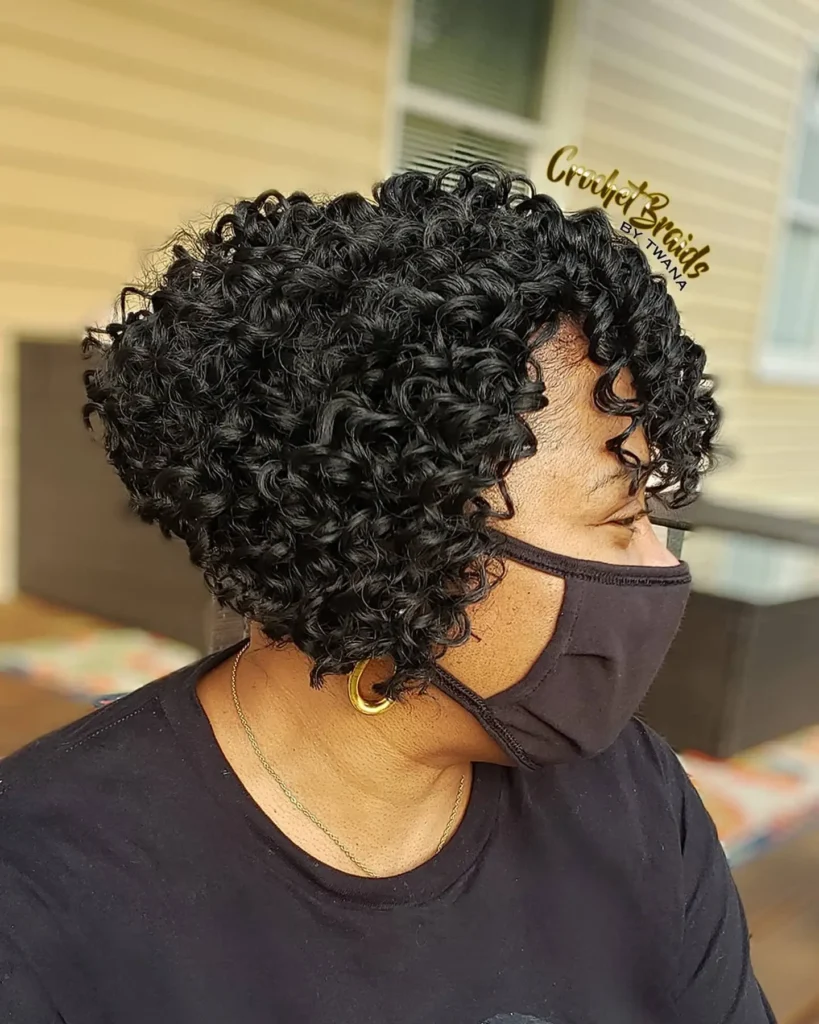Short Crochet Braids with Soft Curls