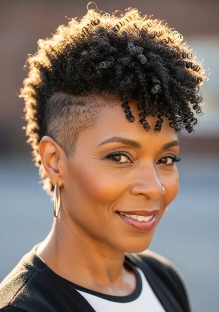 Short Curly Frohawk