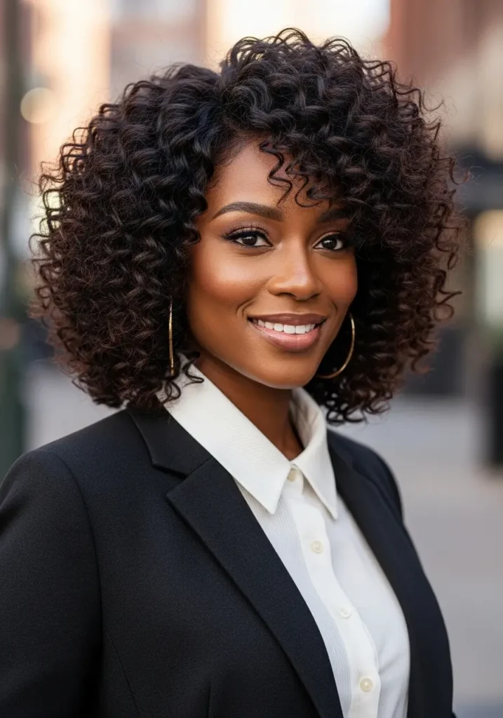 Short Curly Lob
