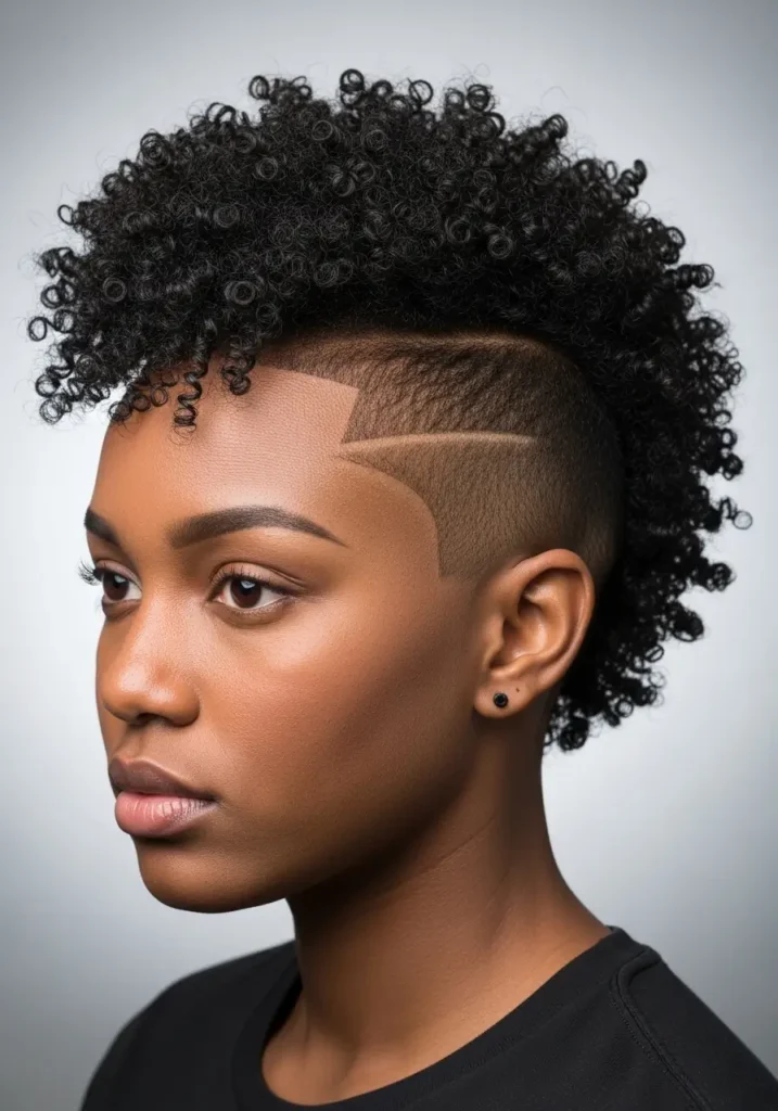 Short Curly Mohawk