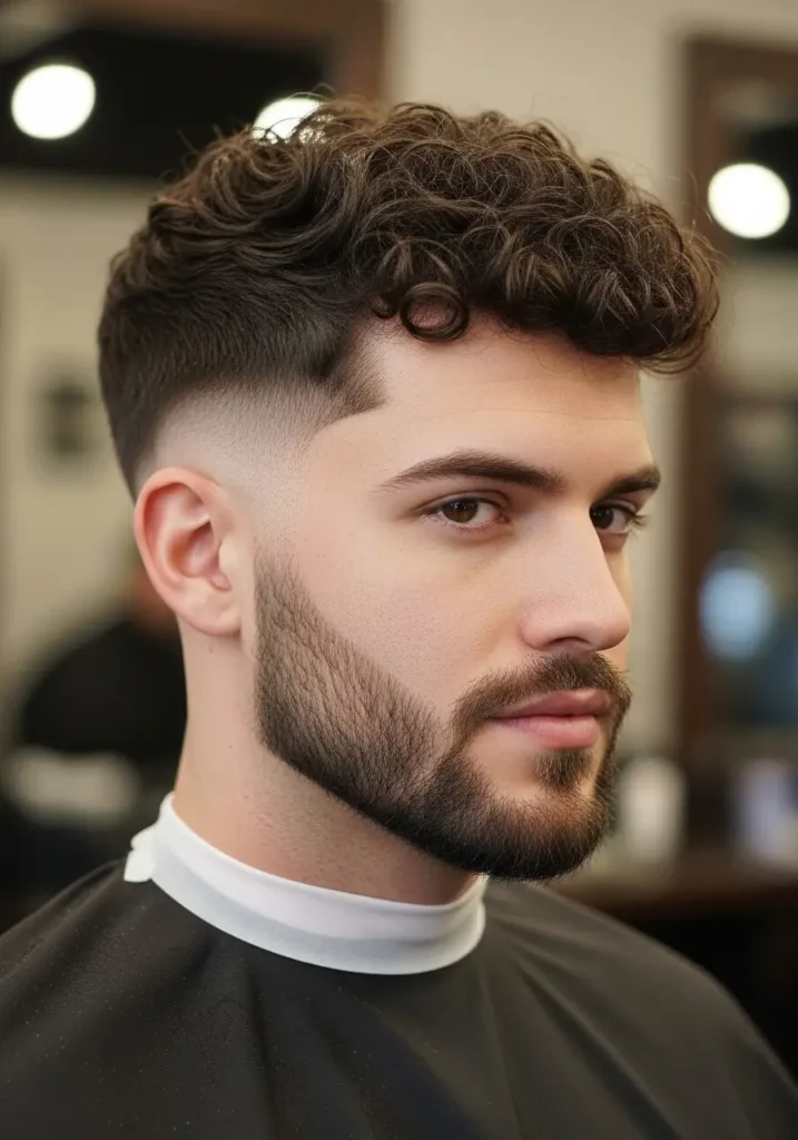 Short Curly Taper Cut