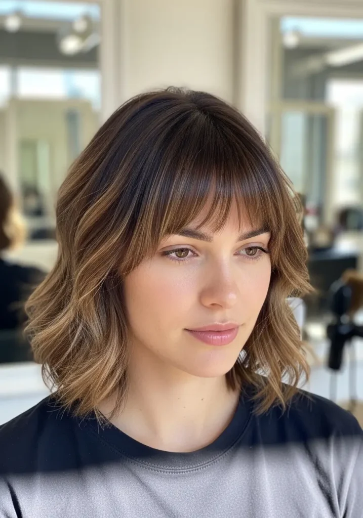 Short Hair with Mini Curtain Bangs