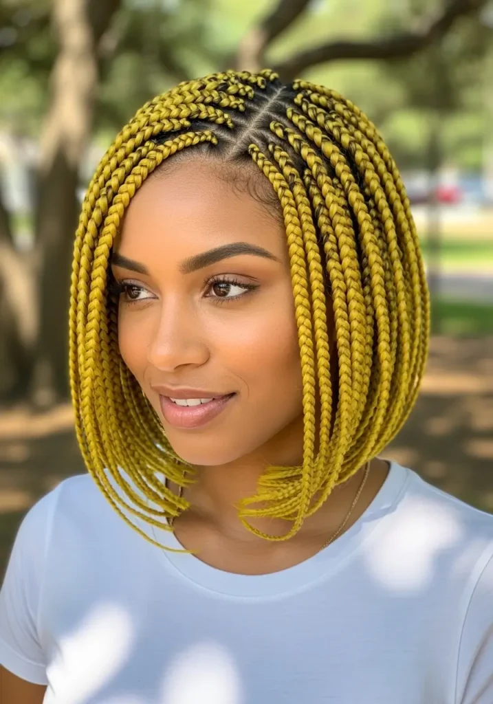 Short Lemonade Braids Bob