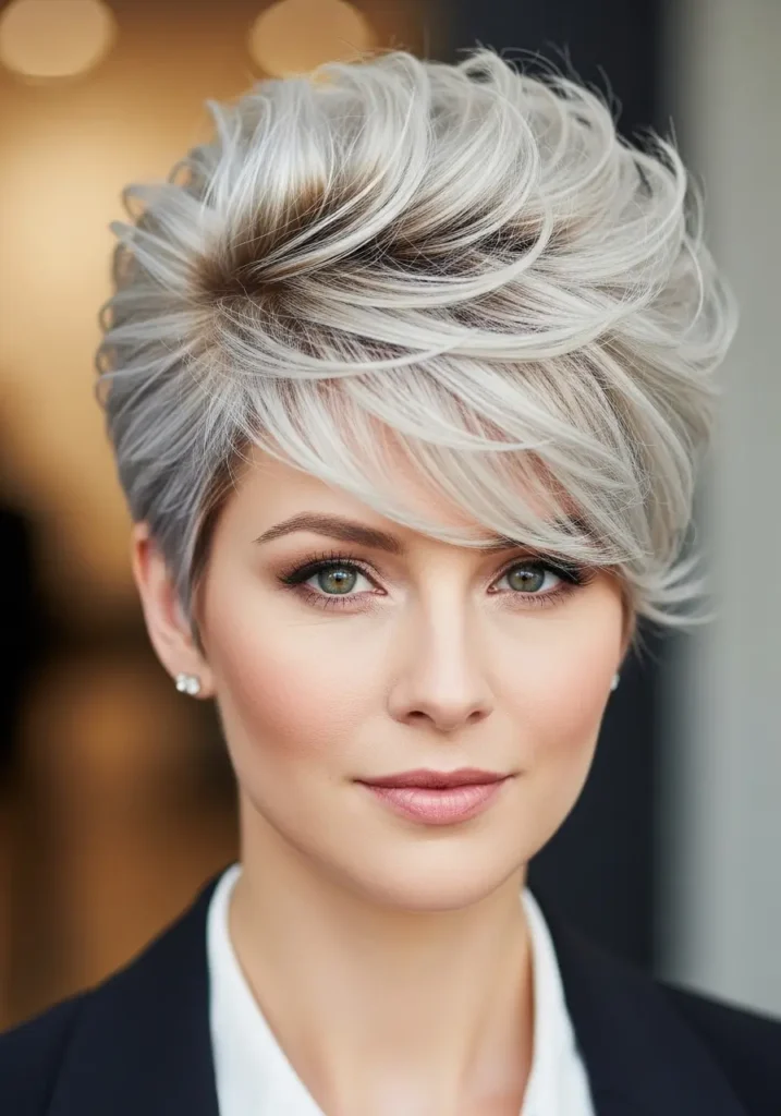 Short Pixie With Volume Crown