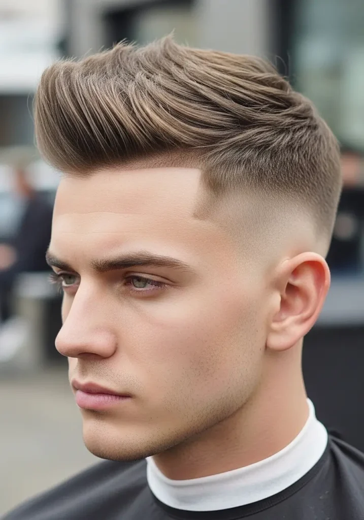 Short Quiff with Taper Fade