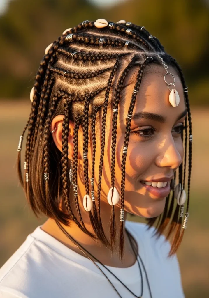 Short Tribal Braids Bob