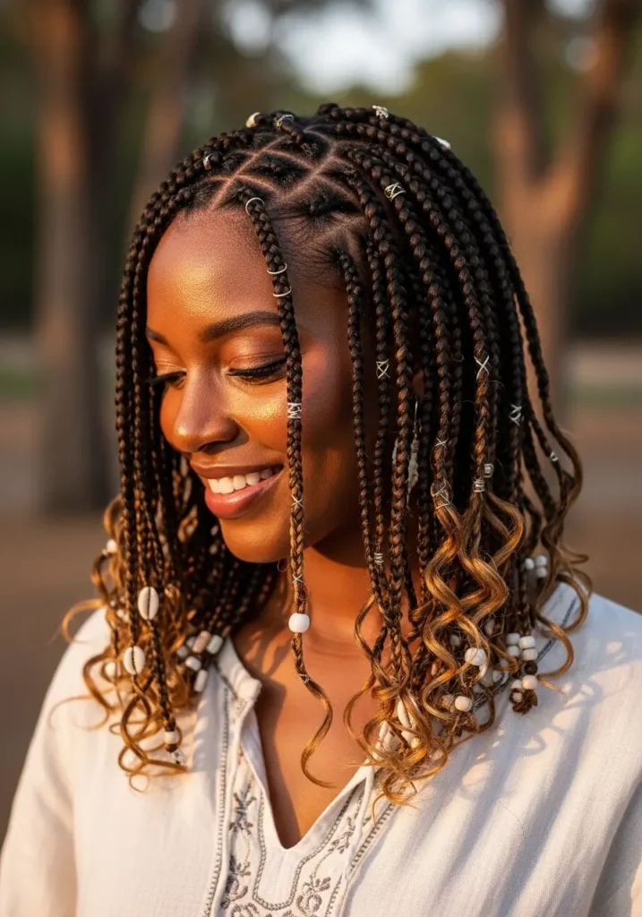 Shoulder Length Boho Braids