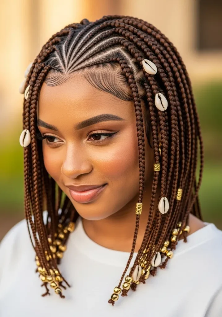 Shoulder Length Fulani Braids