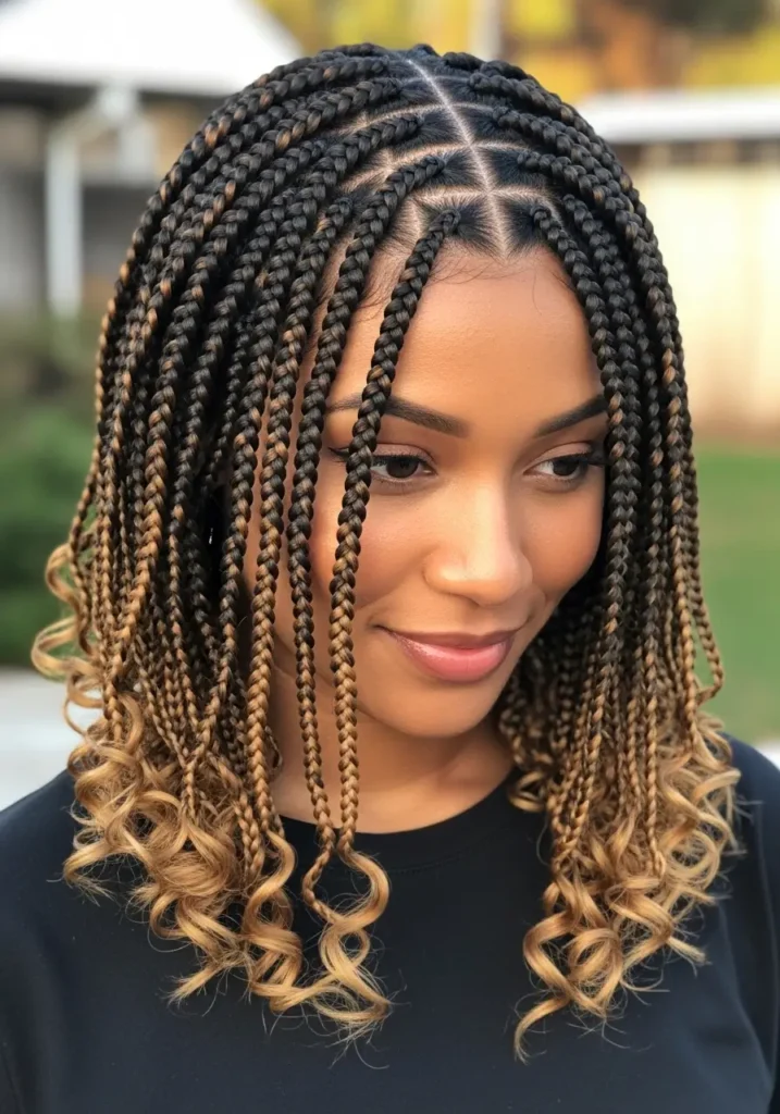 Shoulder Length Knotless Braids