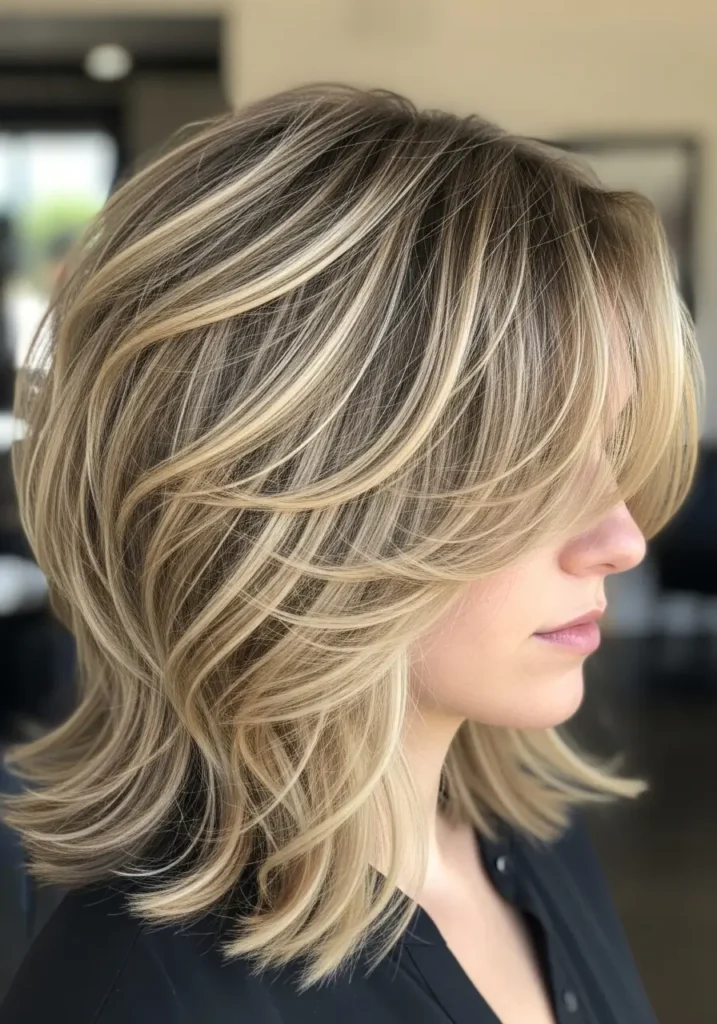 Shoulder-Length Shag with Movement