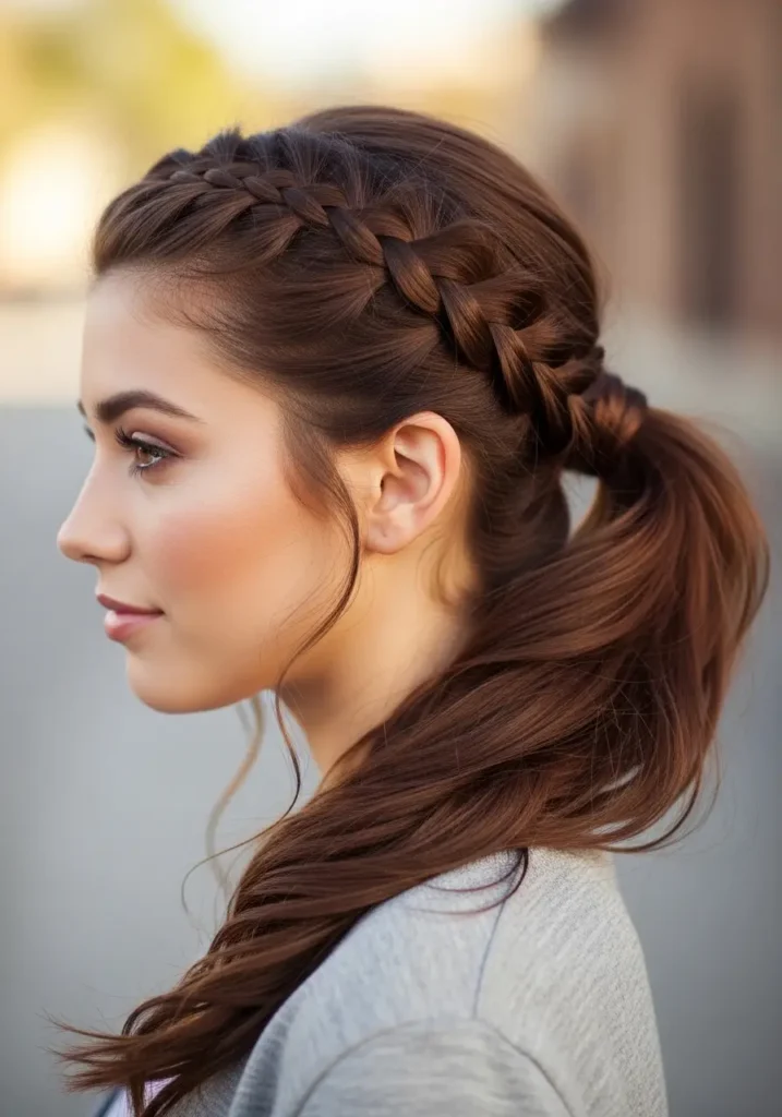 Side Braid Ponytail