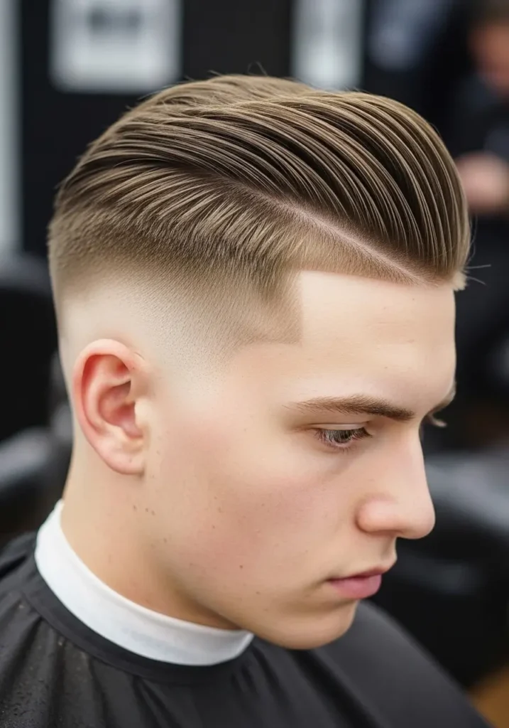 Side Part with Short Taper