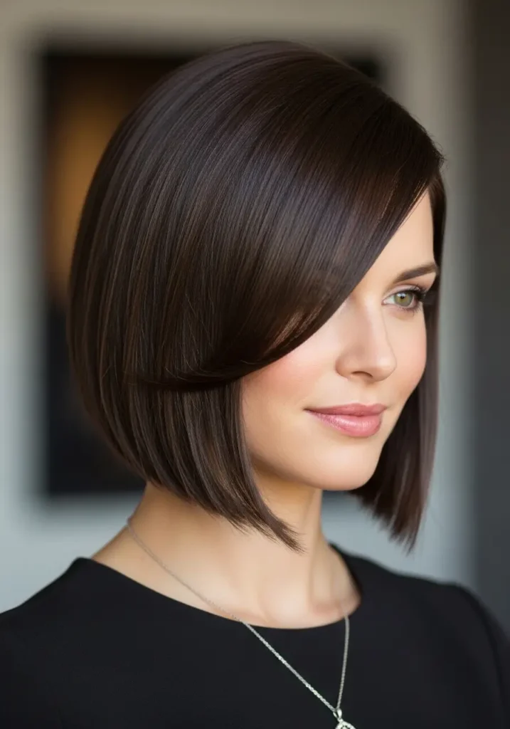 Side-Parted Elegant Bob
