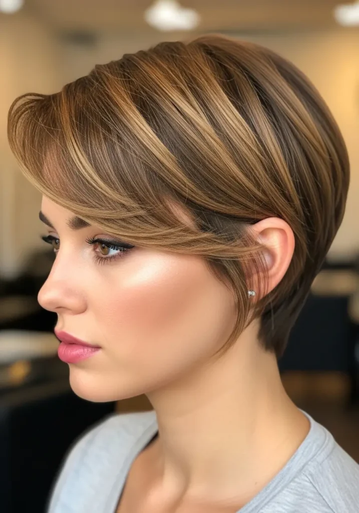 Side-Parted Short Cut