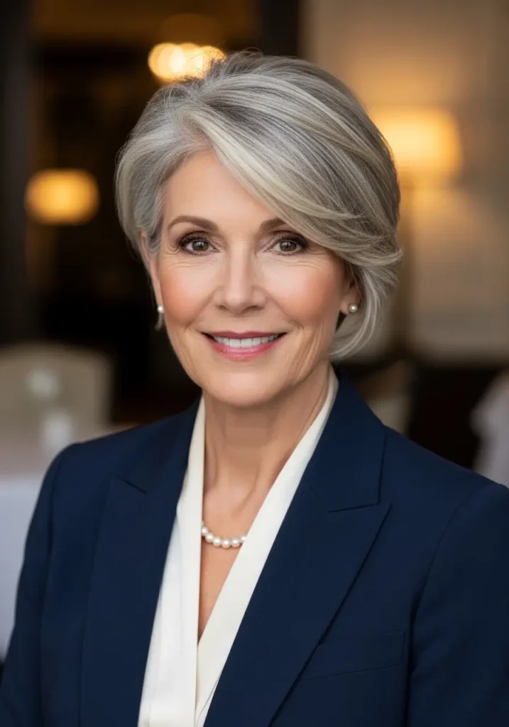 Side Swept Elegant Pixie