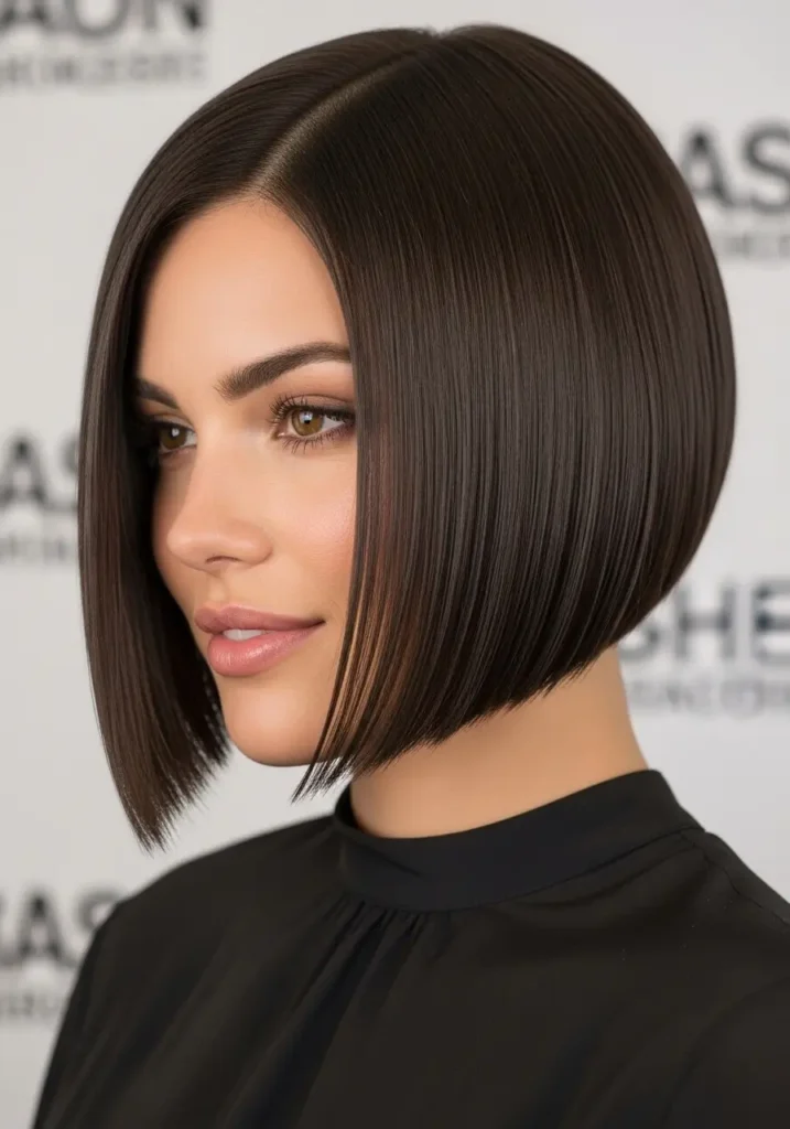 Sleek Blunt Cut With Sharp Ends