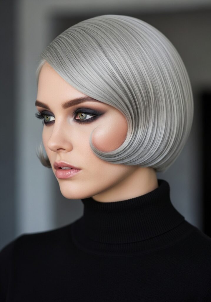 Sleek Silver Classic Bob