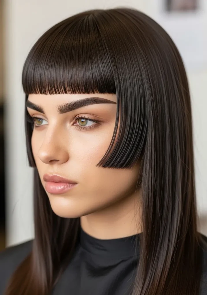Sleek Straight Bangs