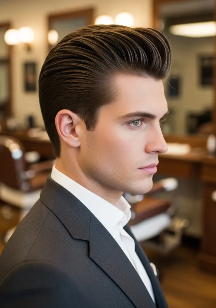 Slick Back with Modern Volume