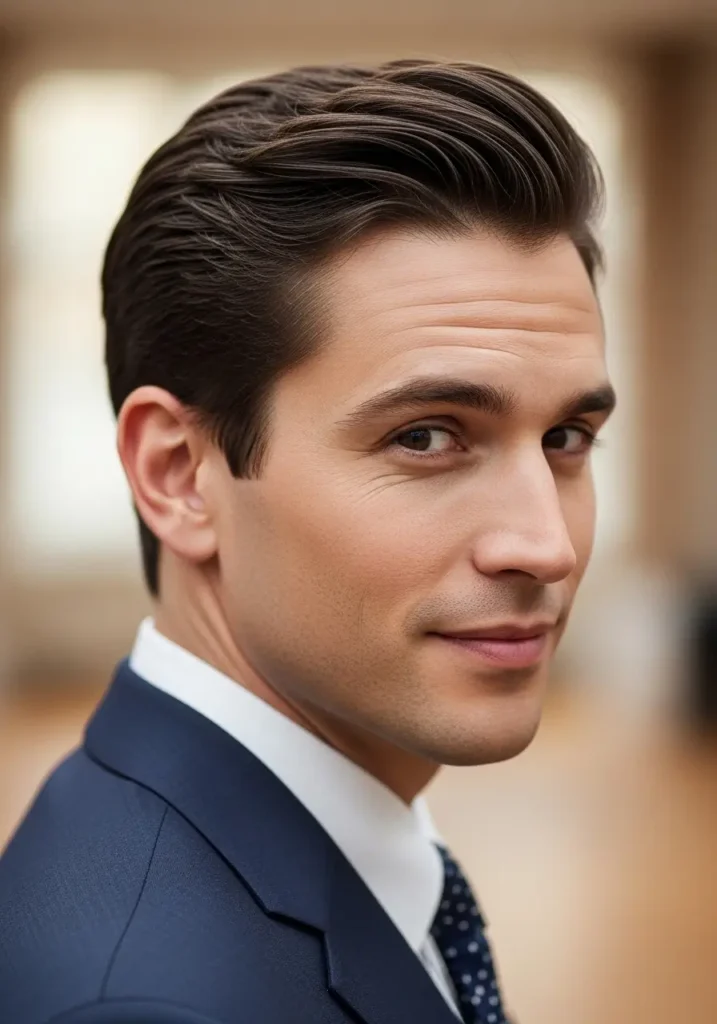 Slick Back with Natural Texture