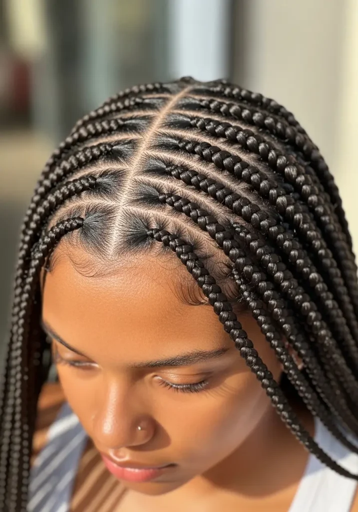 Small Feed-In Braids with Middle Part