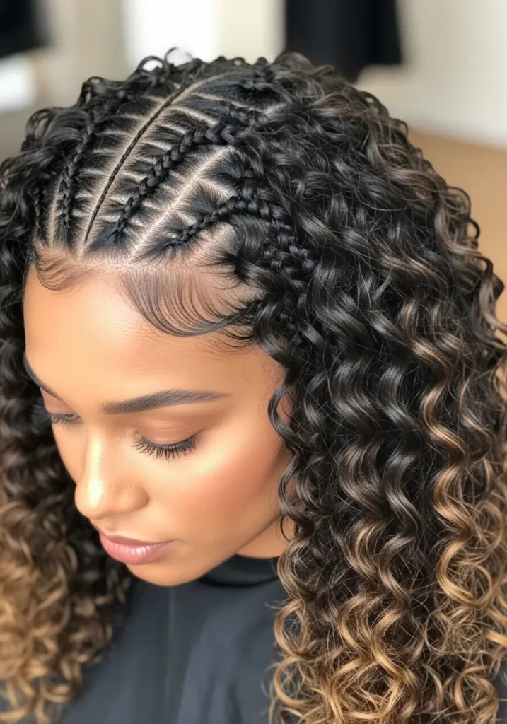 Small French Curl Braids