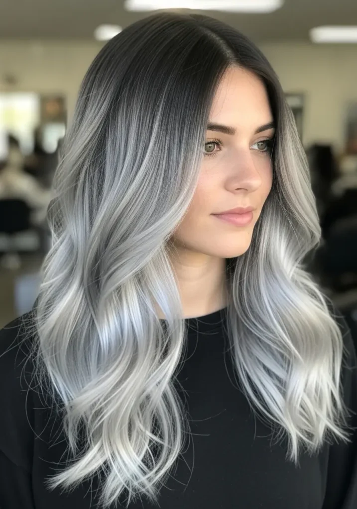 Smoky Silver Balayage