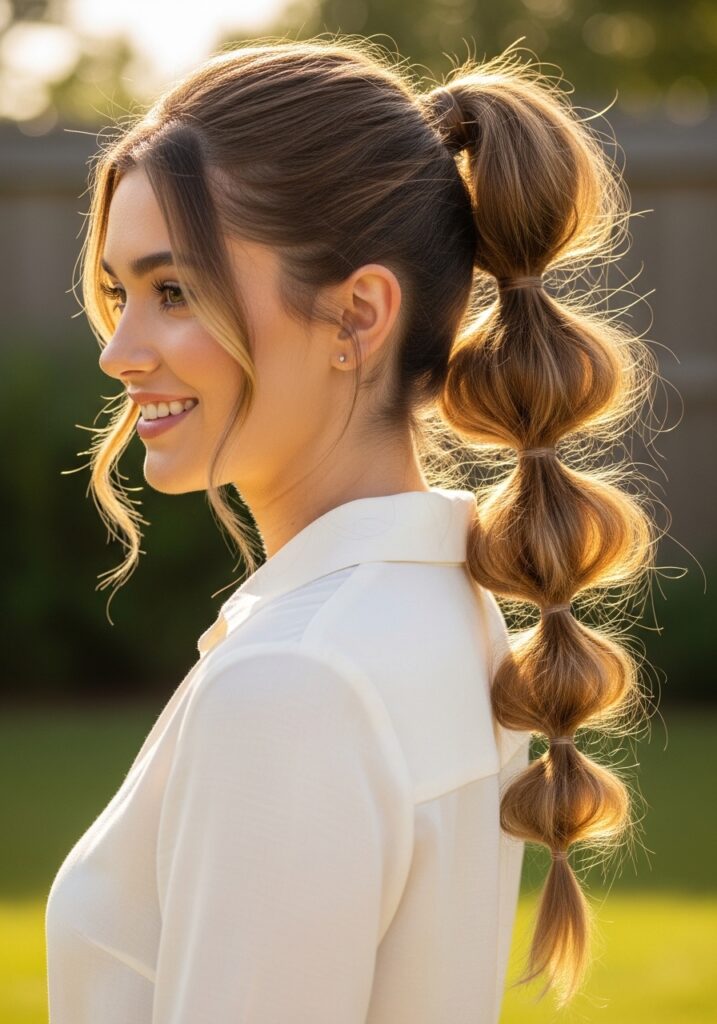 Soft Bubble Ponytail