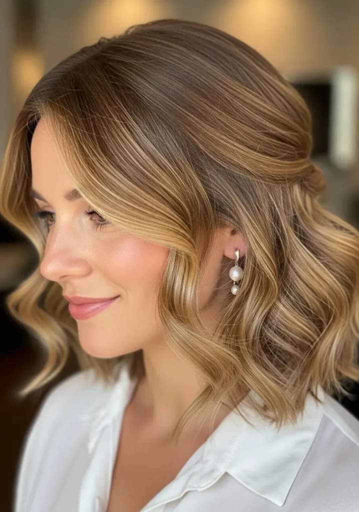 Soft Curled Medium Hairstyle