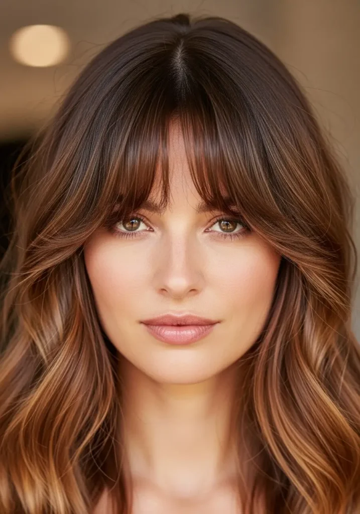 Soft Curtain Bangs with Natural Texture