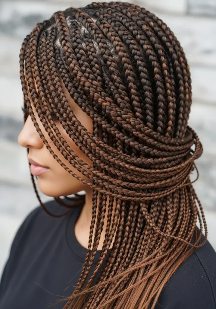 Soft Knotless Braids with Natural Flow