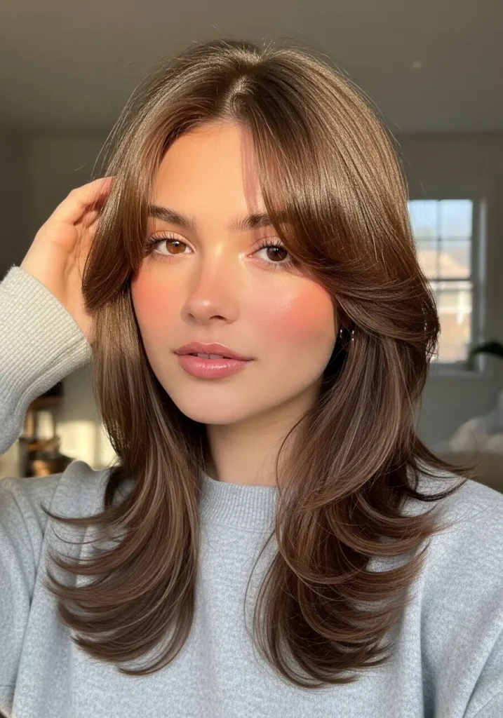 Soft Layered Curtain Bangs for Everyday Glow