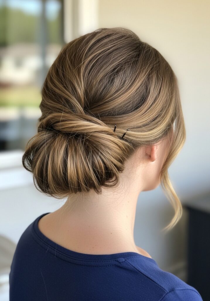 Soft Messy Low Bun