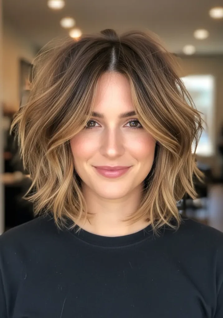 Soft Shag-Inspired Tousled Bob