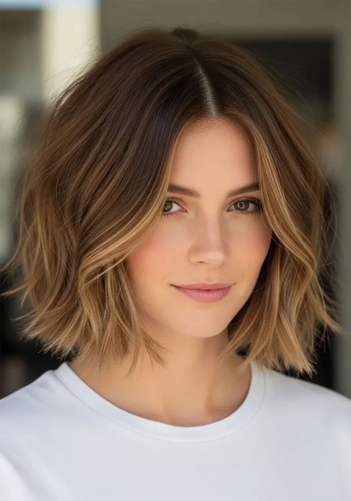 Soft Textured Choppy Bob