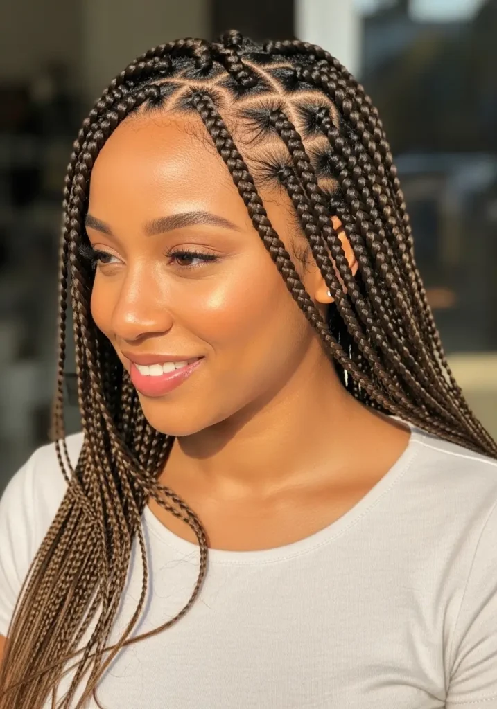Soft Waist Length Knotless Braids