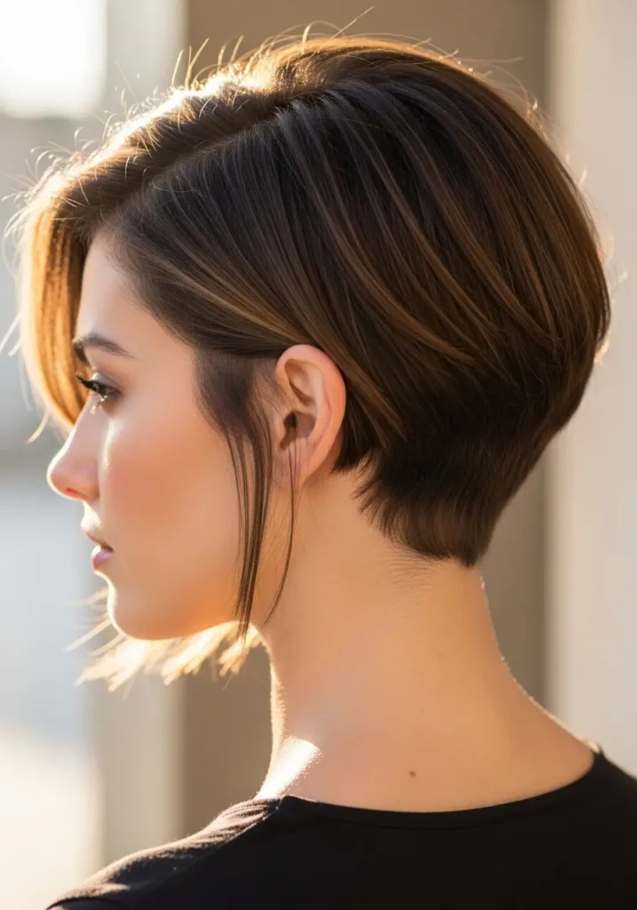Tapered Neckline Short Cut