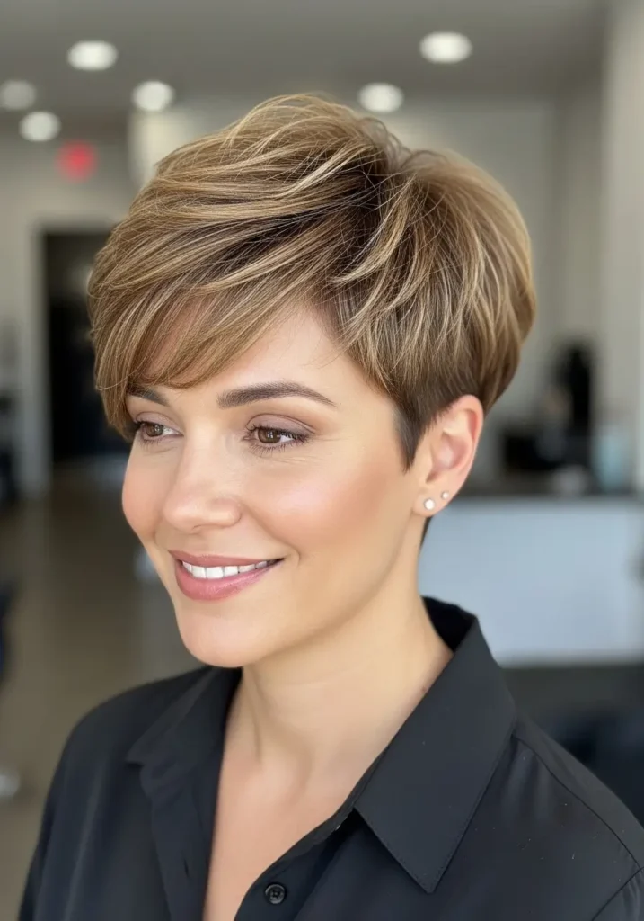 Tapered Pixie with Soft Crown