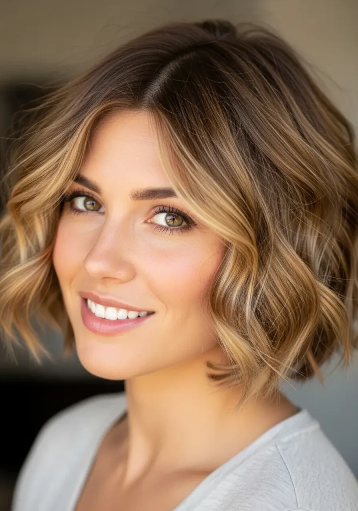 Textured Bob with Soft Curls