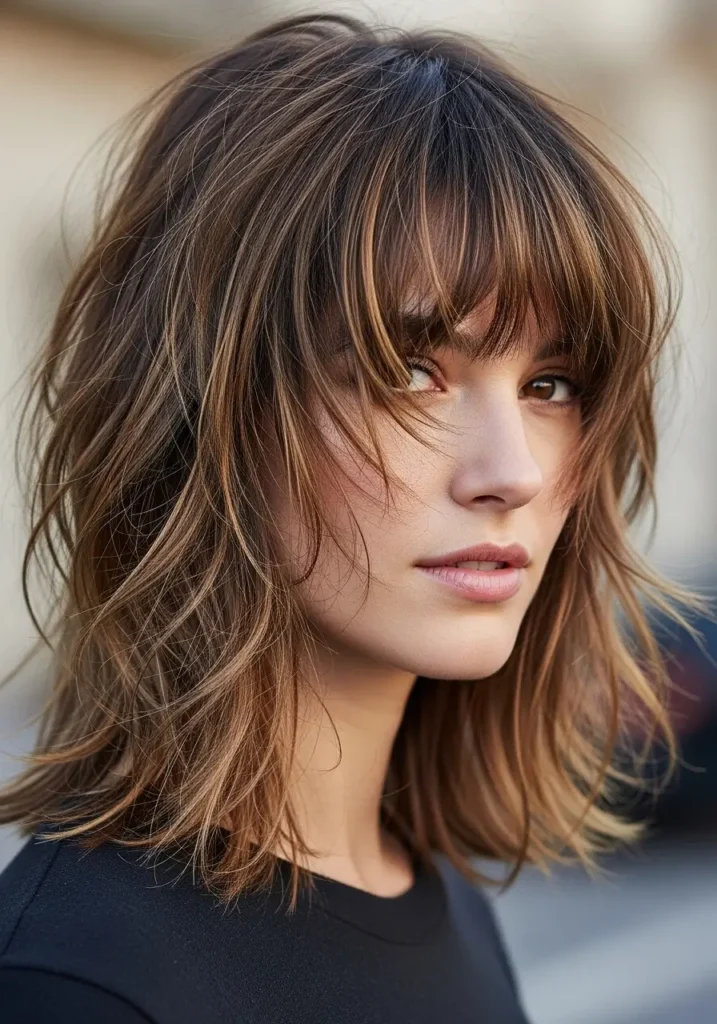 Textured Choppy Bangs