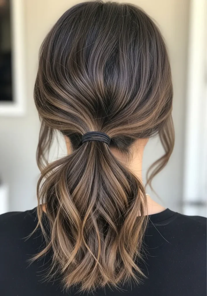 Textured Low Ponytail