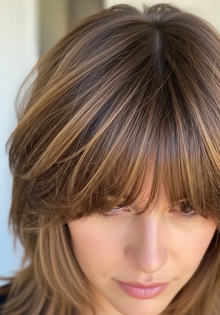 Textured Shaggy Bangs