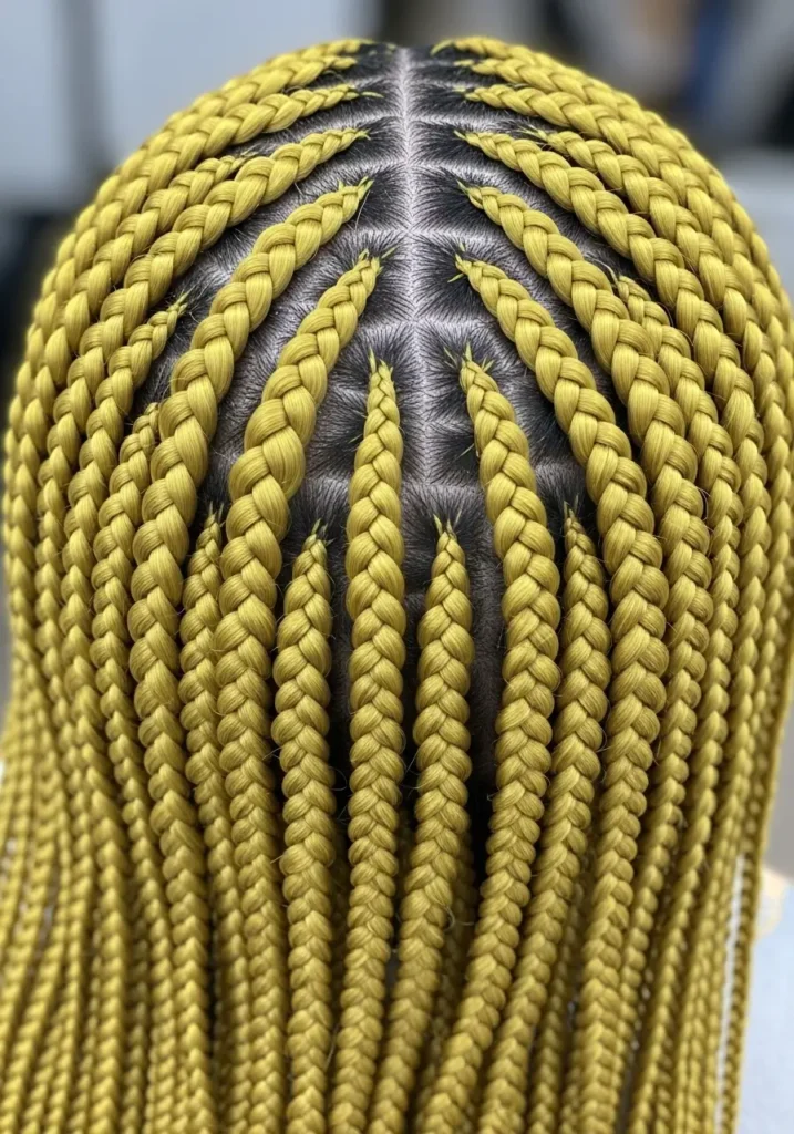 Thin Lemonade Braids with Fine Detail