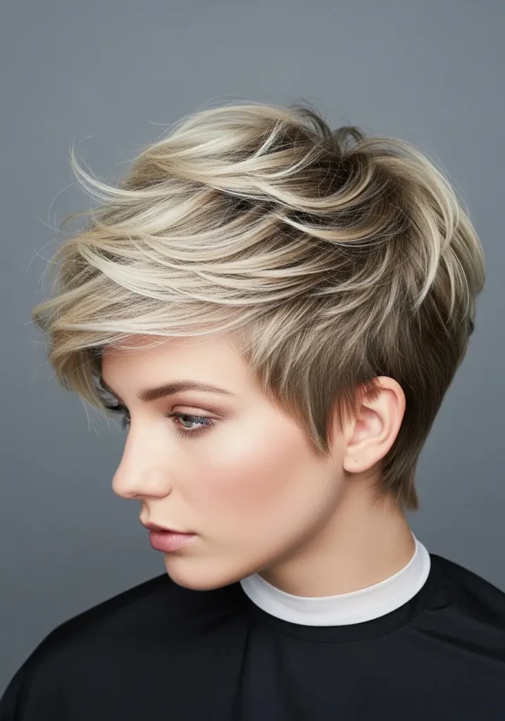 Tousled Short Cut with Movement